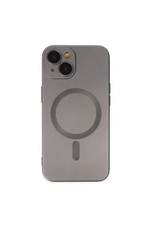 Apple İphone 14 Plus Kılıf Moshi Lens Magneticsafe Silikon - Füme