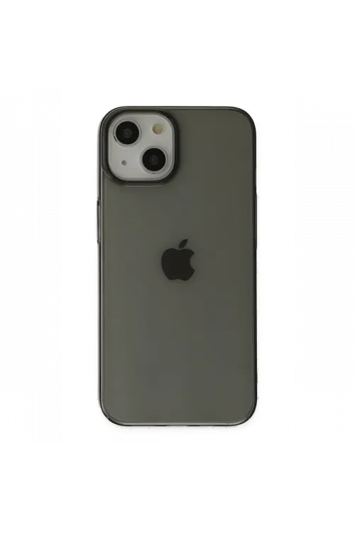 Apple iPhone 14 Plus Kılıf Pc Sert Şeffaf Kapak - Siyah