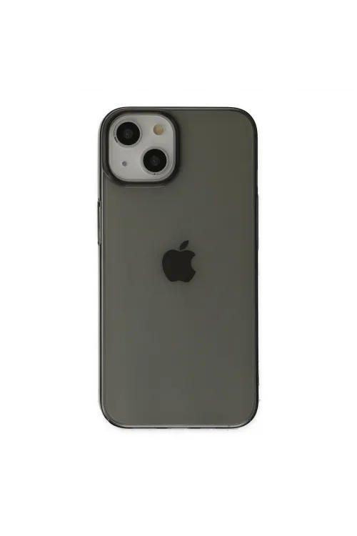 Apple İphone 14 Plus Kılıf Pc Sert Şeffaf Kapak - Siyah
