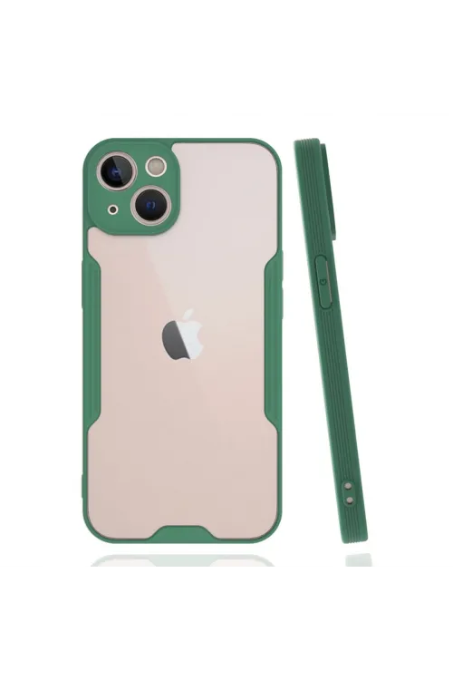 Apple İphone 14 Plus Kılıf Platin Silikon - Yeşil
