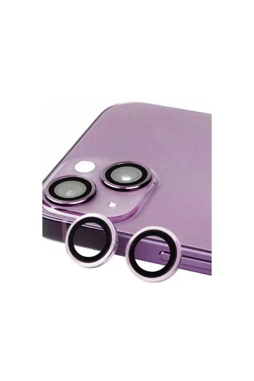 Apple İphone 14 Plus Raze Metal Kamera Lens - Mor