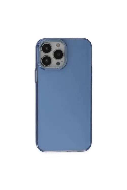 Apple İphone 14 Pro Kılıf Anka Pc Sert Metal Kapak - Mavi