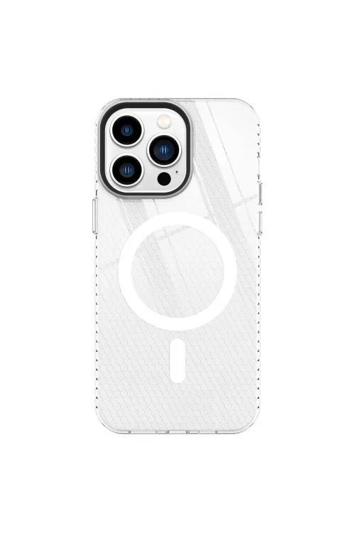 Apple İphone 14 Pro Kılıf Beta Magneticsafe Silikon - Şeffaf
