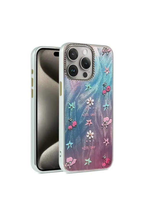 Apple İphone 14 Pro Kılıf Blade Aynalı Desenli Kapak - Desen 4