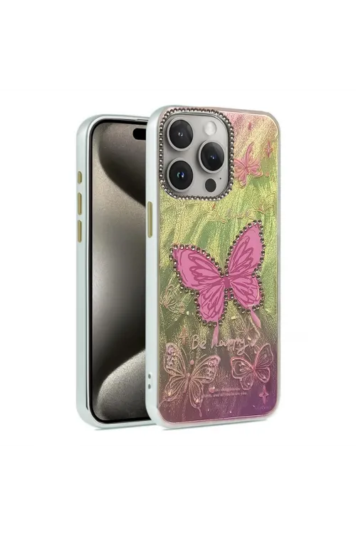 Apple İphone 14 Pro Kılıf Blade Aynalı Desenli Kapak - Desen 5