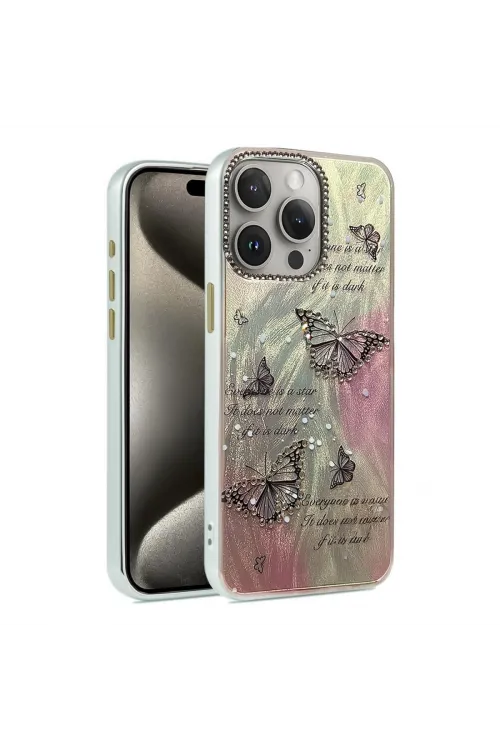 Apple İphone 14 Pro Kılıf Blade Aynalı Desenli Kapak - Desen 6