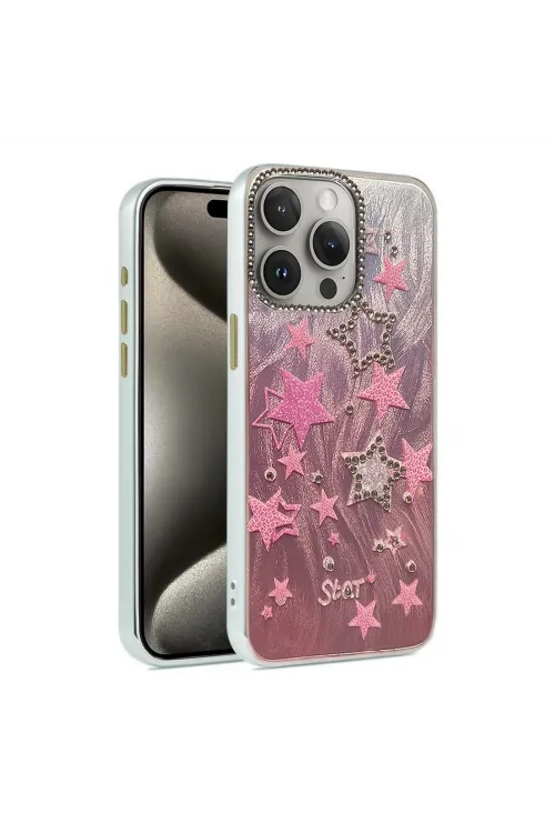 Apple İphone 14 Pro Kılıf Blade Aynalı Desenli Kapak - Desen 7