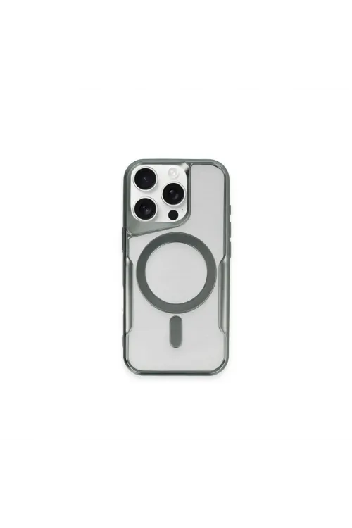 Apple İphone 14 Pro Kılıf Boyi Magsafe Silikon Kapak - Yeşil