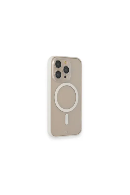 Apple İphone 14 Pro Kılıf Grand Magneticsafe Kapak - Beyaz