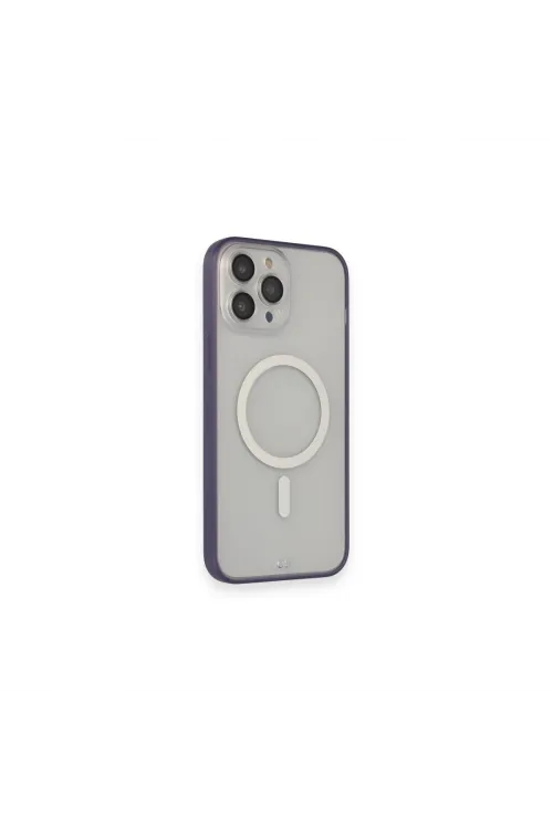 Apple İphone 14 Pro Kılıf Grand Magneticsafe Kapak - Mor