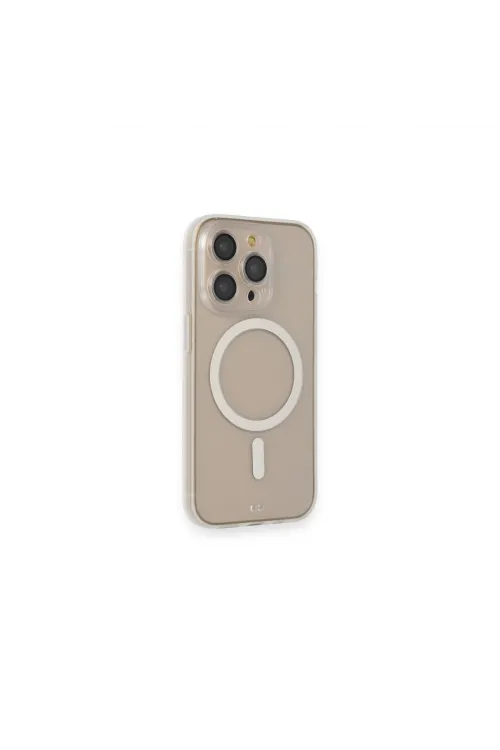 Apple İphone 14 Pro Kılıf Grand Magneticsafe Kapak - Şeffaf