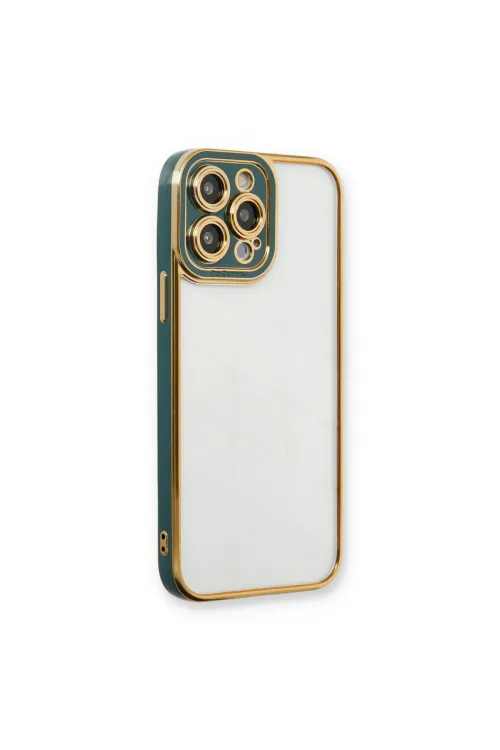 Apple İphone 14 Pro Kılıf Liva Lens Silikon - Yeşil