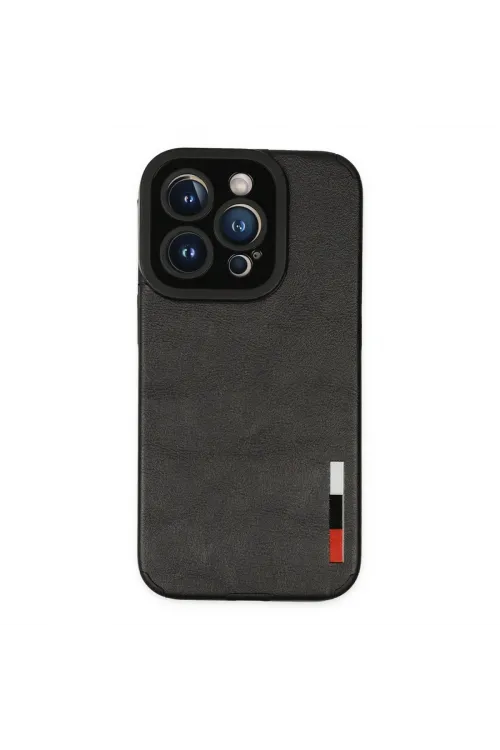Apple İphone 14 Pro Kılıf Loop Deri Silikon - Siyah