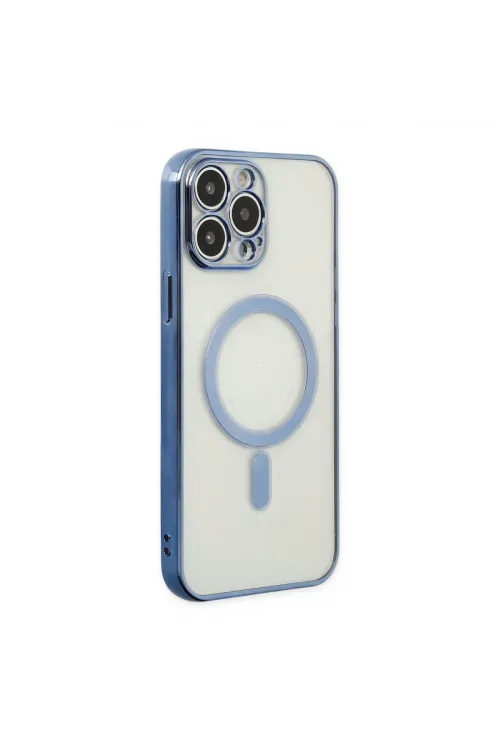Apple İphone 14 Pro Kılıf Magneticsafe Lazer Silikon - Sierra Blue