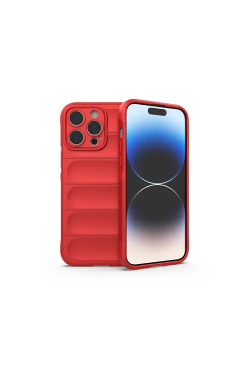 Apple İphone 14 Pro Kılıf Optimum Silikon - Kırmızı