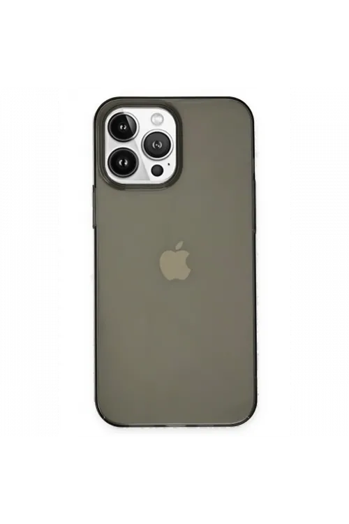 Apple iPhone 14 Pro Kılıf Pc Sert Şeffaf Kapak - Siyah