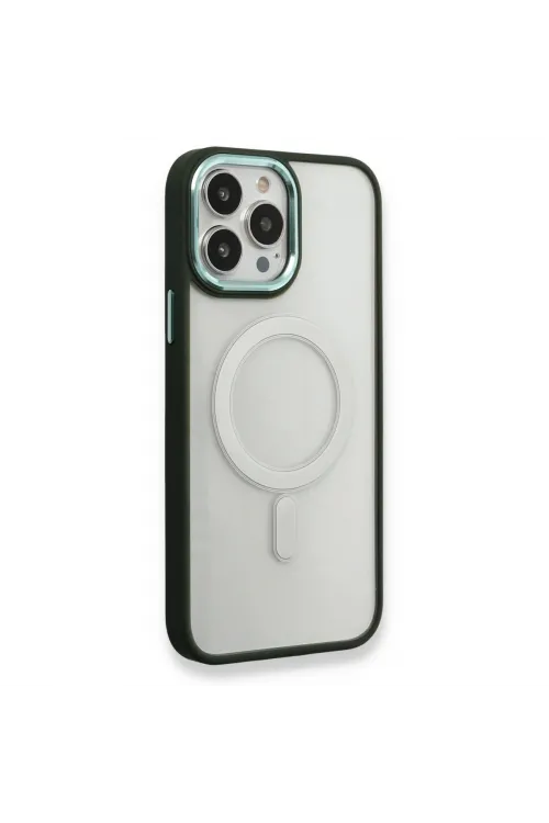 Apple İphone 14 Pro Kılıf Room Magneticsafe Silikon - Köknar Yeşili