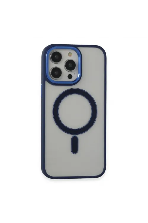 Apple İphone 14 Pro Kılıf Room Magneticsafe Silikon - Lacivert