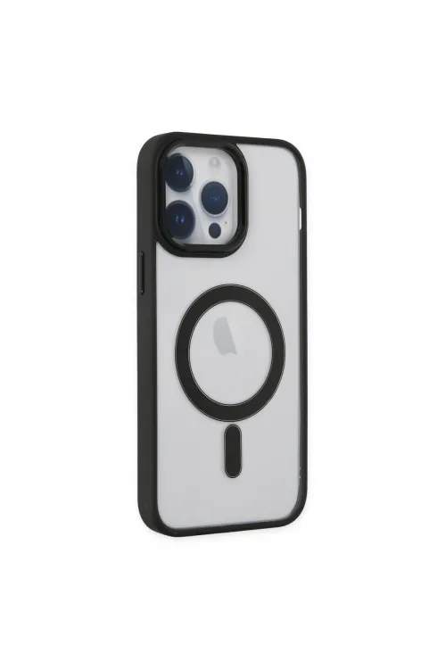 Apple İphone 14 Pro Kılıf Room Magneticsafe Silikon - Siyah