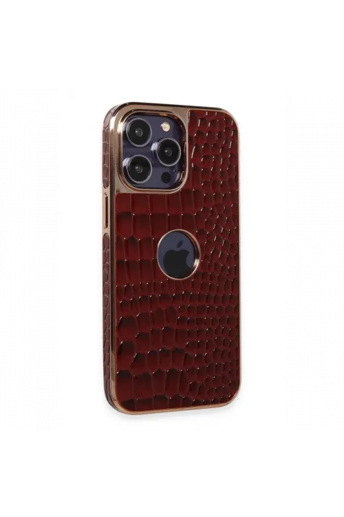 Apple iPhone 14 Pro Kılıf Snake Kapak - Bordo