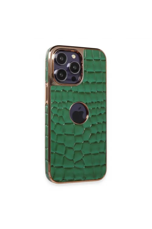 Apple İphone 14 Pro Kılıf Snake Kapak - Koyu Yeşil