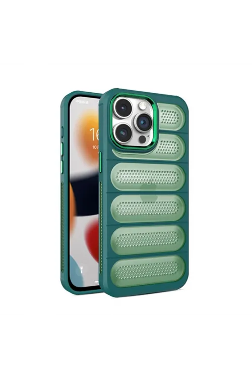 Apple İphone 14 Pro Max Kılıf Airmax Silikon Kapak - Koyu Yeşil