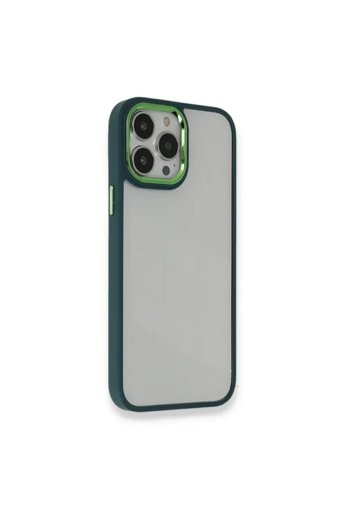 Apple İphone 14 Pro Max Kılıf Dora Kapak - Haki Yeşil
