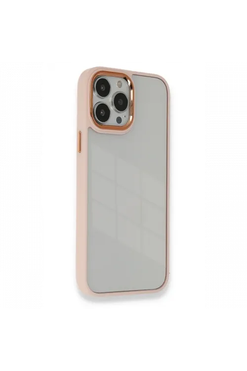 Apple iPhone 14 Pro Max Kılıf Dora Kapak - Pudra