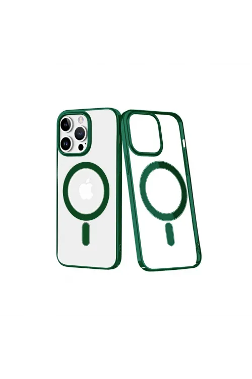 Apple İphone 14 Pro Max Kılıf Element Magneticsafe Sert Kapak - Köknar Yeşili