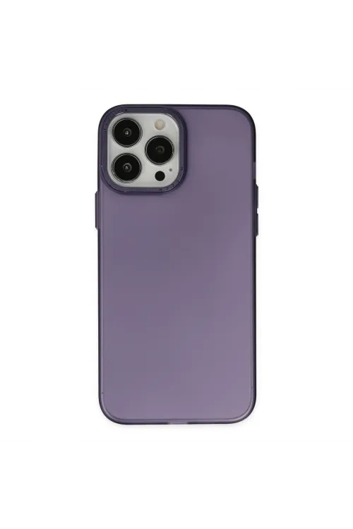 Apple İphone 14 Pro Max Kılıf Modos Metal Kapak - Mor