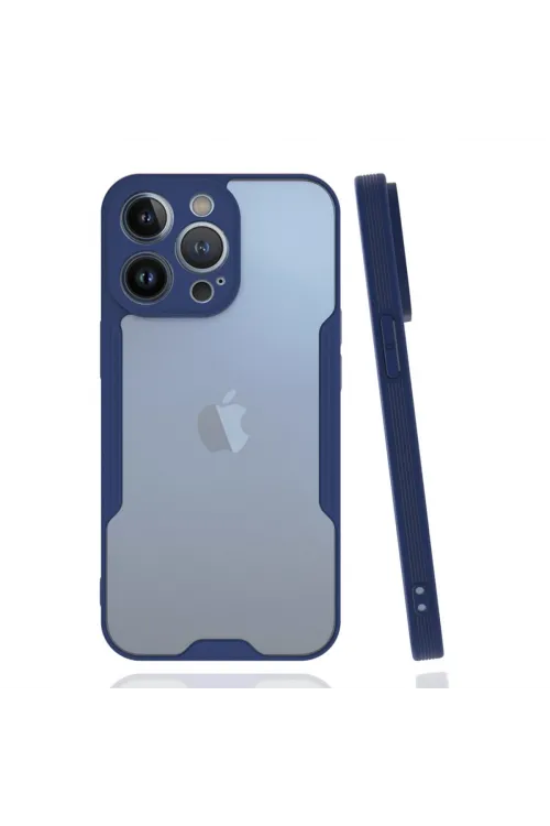 Apple İphone 14 Pro Max Kılıf Platin Silikon - Lacivert