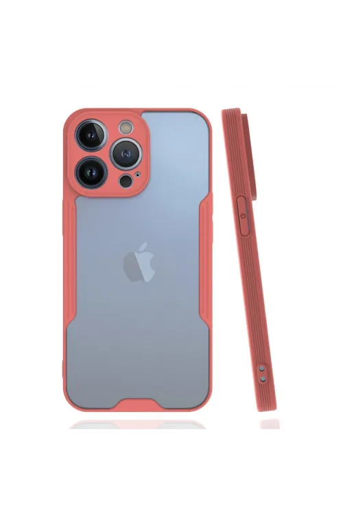 Apple İphone 14 Pro Max Kılıf Platin Silikon - Pembe