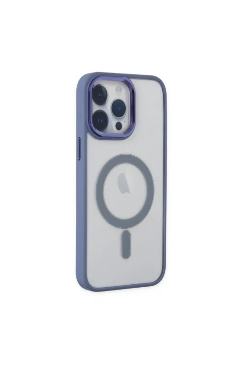 Apple İphone 14 Pro Max Kılıf Room Magneticsafe Silikon - Sierra Blue