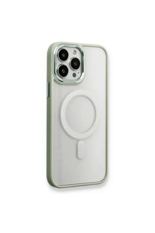 Apple İphone 14 Pro Max Kılıf Room Magneticsafe Silikon - Su Yeşili
