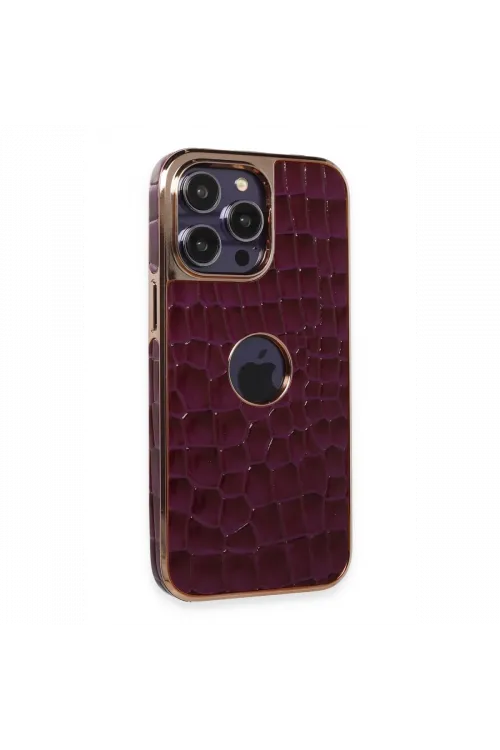 Apple iPhone 14 Pro Max Kılıf Snake Kapak - Derin Mor