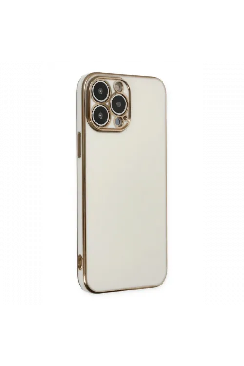 Apple iPhone 14 Pro Max Kılıf Volet Silikon - Beyaz