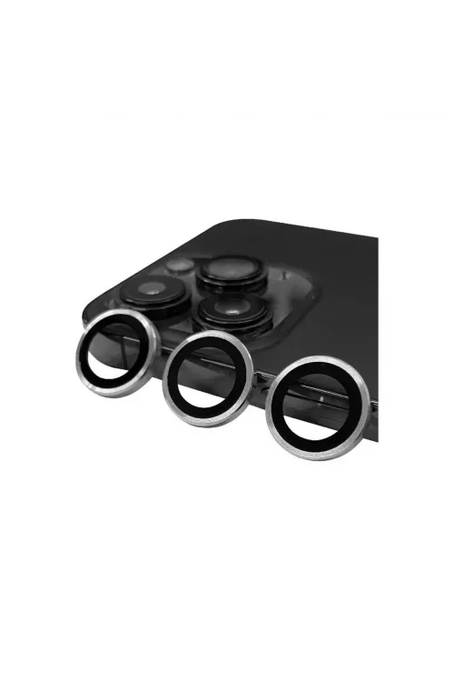 Apple İphone 14 Pro Max Raze Metal Kamera Lens - Gümüş