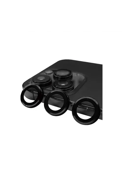 Apple İphone 14 Pro Max Raze Metal Kamera Lens - Siyah