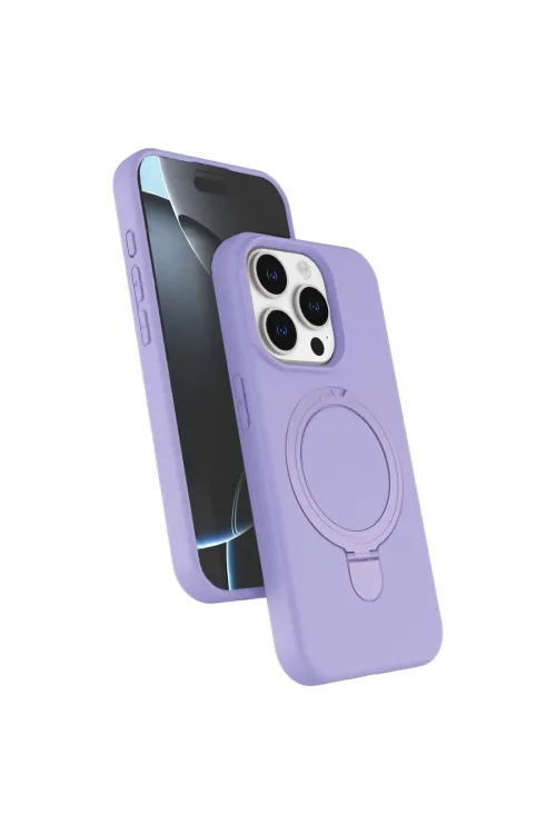 Apple İphone 14 Pro Max Regal Magsafe Standlı Kapak - Lila