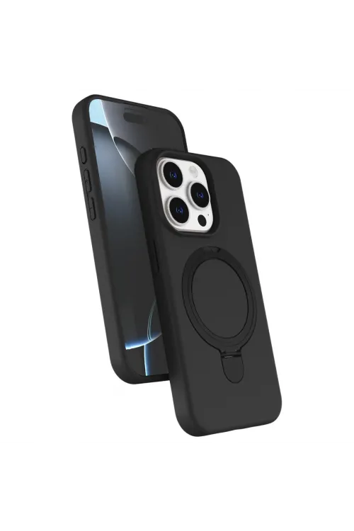 Apple İphone 14 Pro Max Regal Magsafe Standlı Kapak - Siyah
