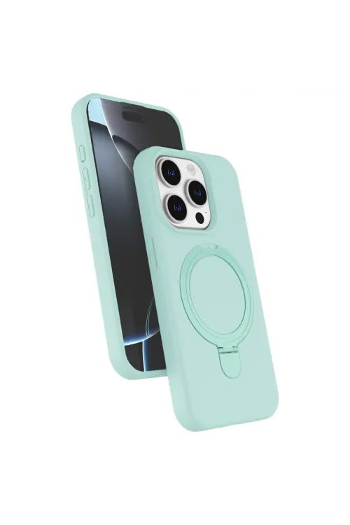 Apple İphone 14 Pro Max Regal Magsafe Standlı Kapak - Su Yeşili