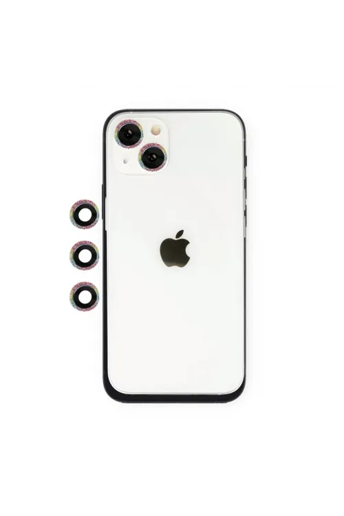 Apple İphone 14 Shine Kamera Lens - Rainbow
