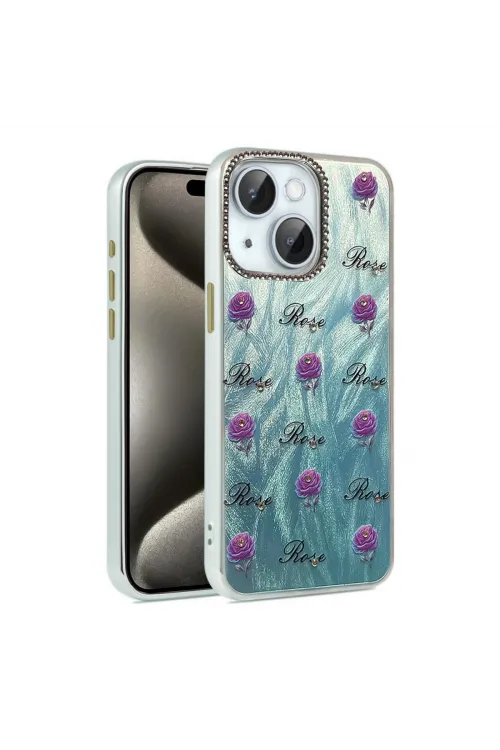 Apple İphone 15 Plus Kılıf Blade Aynalı Desenli Kapak - Desen 9