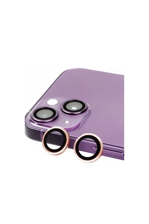 Apple İphone 15 Plus Raze Metal Kamera Lens - Pembe