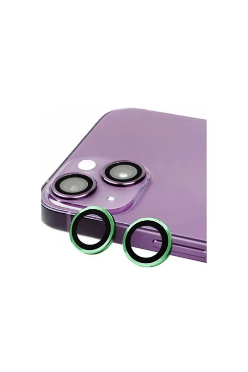 Apple İphone 15 Plus Raze Metal Kamera Lens - Yeşil