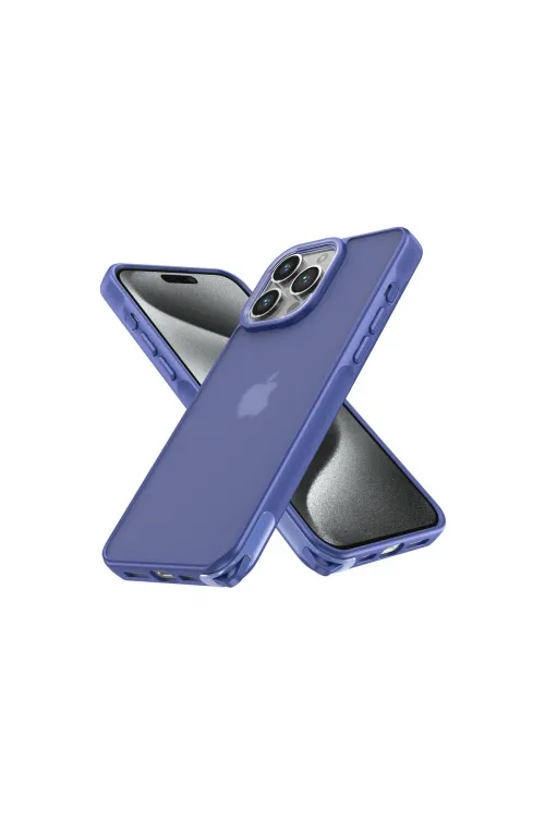 Apple İphone 15 Pro Kılıf Elegant Kapak - Açık Mavi