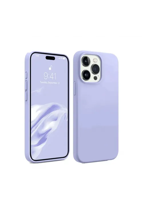 Apple İphone 15 Pro Kılıf First Silikon - Lila