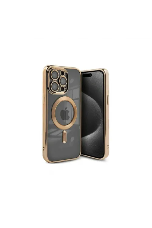 Apple İphone 15 Pro Kılıf Kross Magneticsafe Kapak - Gold