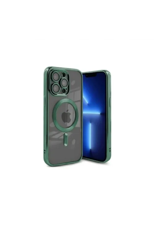 Apple İphone 15 Pro Kılıf Kross Magneticsafe Kapak - Koyu Yeşil