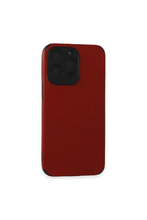 Apple İphone 15 Pro Kılıf Loop Deri Silikon - Kırmızı